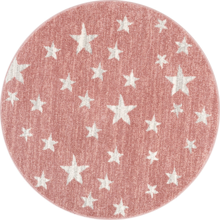 Well Woven Kennedy Stars Pink Children's Rug Wayfair.co.uk